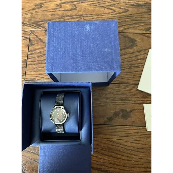 Swarovski Memories Crystal Mesh‎ Fabric Band Black Dreamy Women Watch 5200065 - Picture 4 of 7